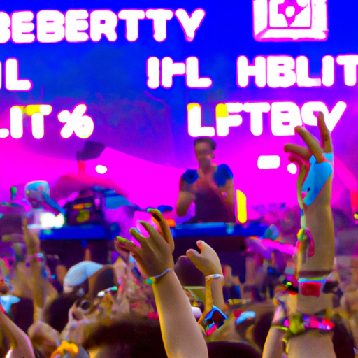 An image of a vibrant electronic music festival in Tel Aviv, symbolizing the rise of liberal movements.