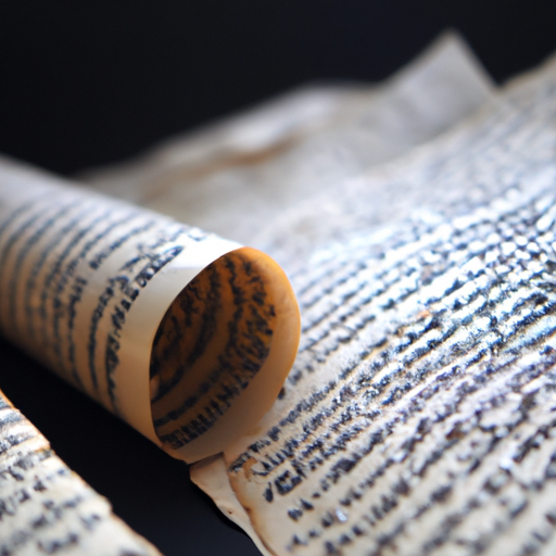 A photo of the Dead Sea Scrolls, providing a glimpse into the ancient Hebrew language