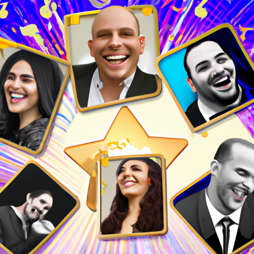 A collage of the winners of the Israeli Music Awards, their smiles radiating success and accomplishment.