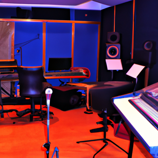 3. An image of a modern recording studio in Israel, equipped with state-of-the-art technology.