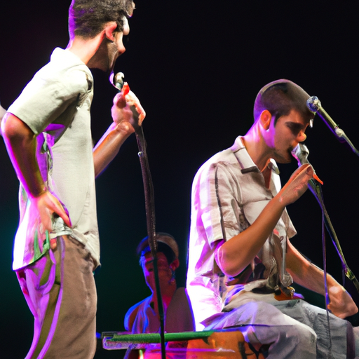 3. A photo featuring emerging Israeli artists performing on stage at a festival.